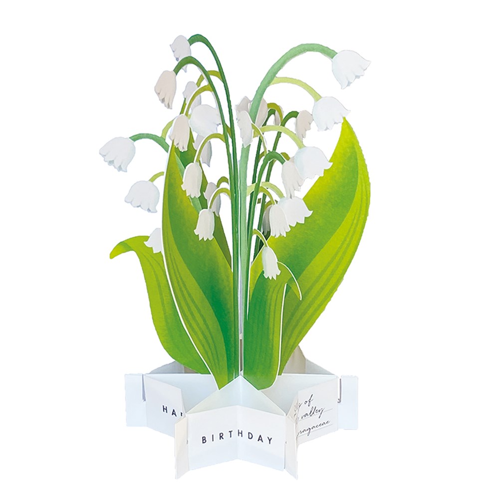 Birthday Blooming Pop-Up Card - Lily of the Valley