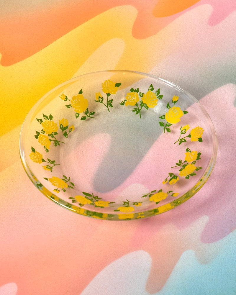 Aderia Retro Glass Mini Plate - Rose