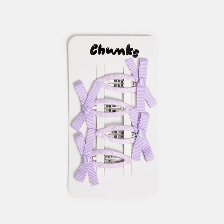 Bow Snap Clips - Lilac