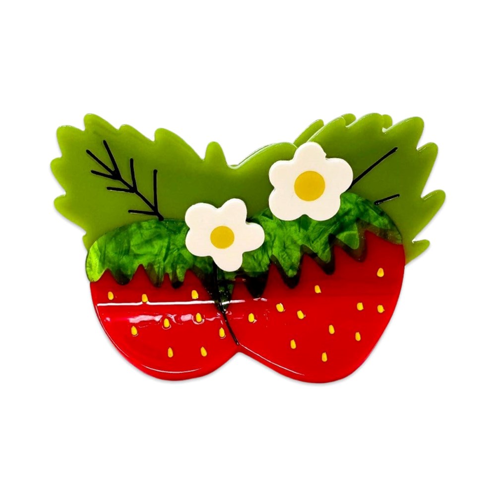 Strawberry & Flowers Hair Claw