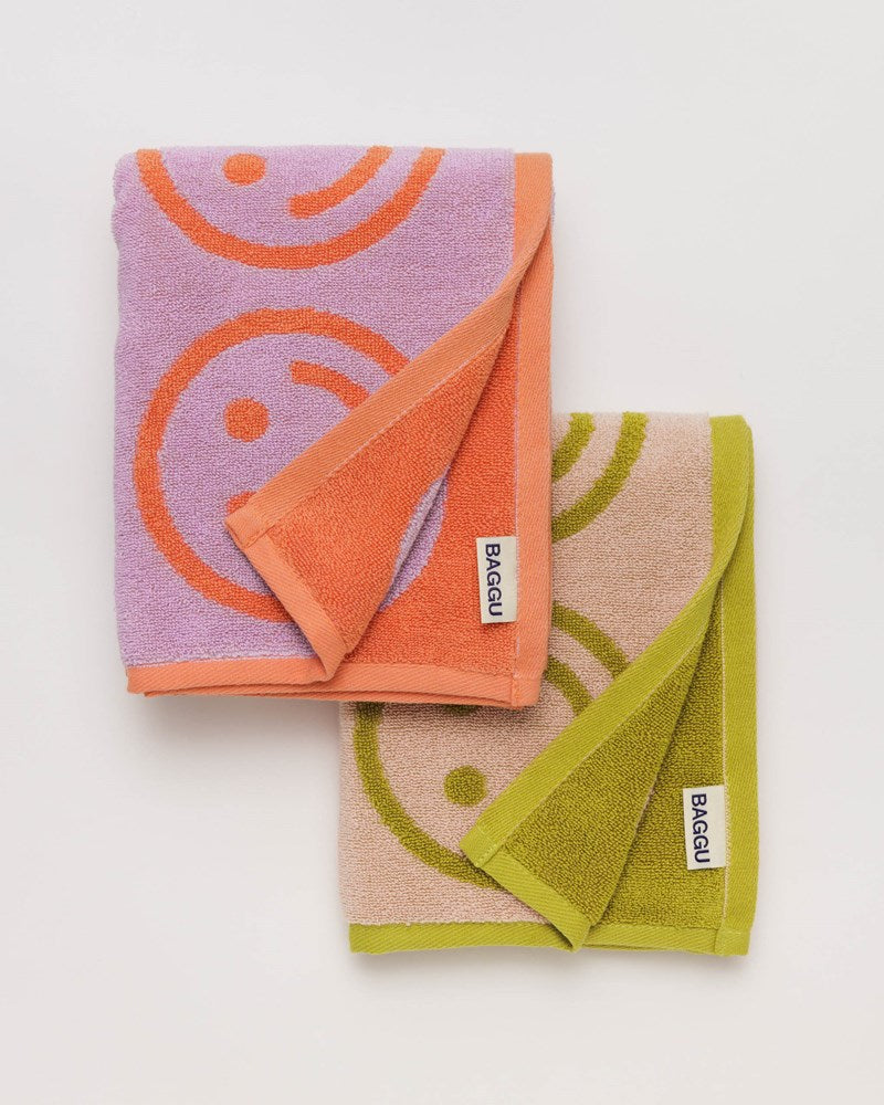 Hand Towel (Set of 2) - Happy Lilac Ochre