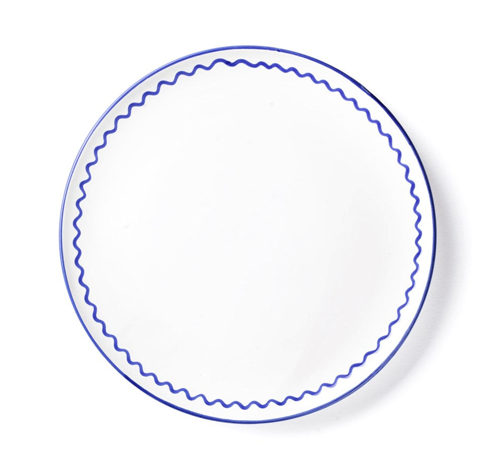 Zigzag Dinner Plate (25cm) - Royal Blue