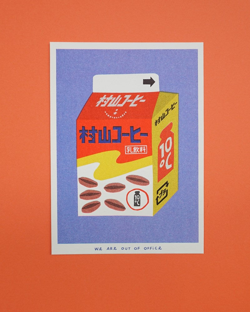 Milky Coffee Box - Risograph Print (13x18cm)