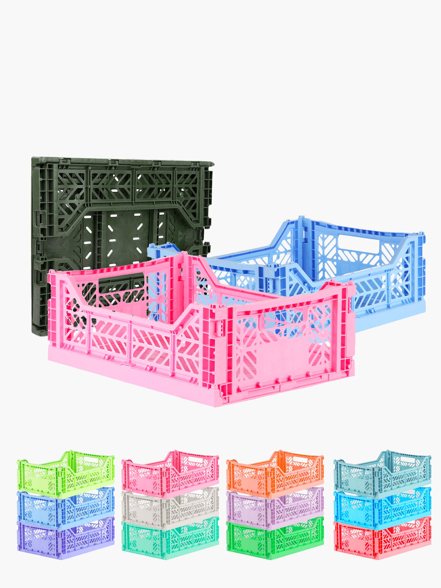 Folding Crate - MIDI (Medium) (12 Colours)