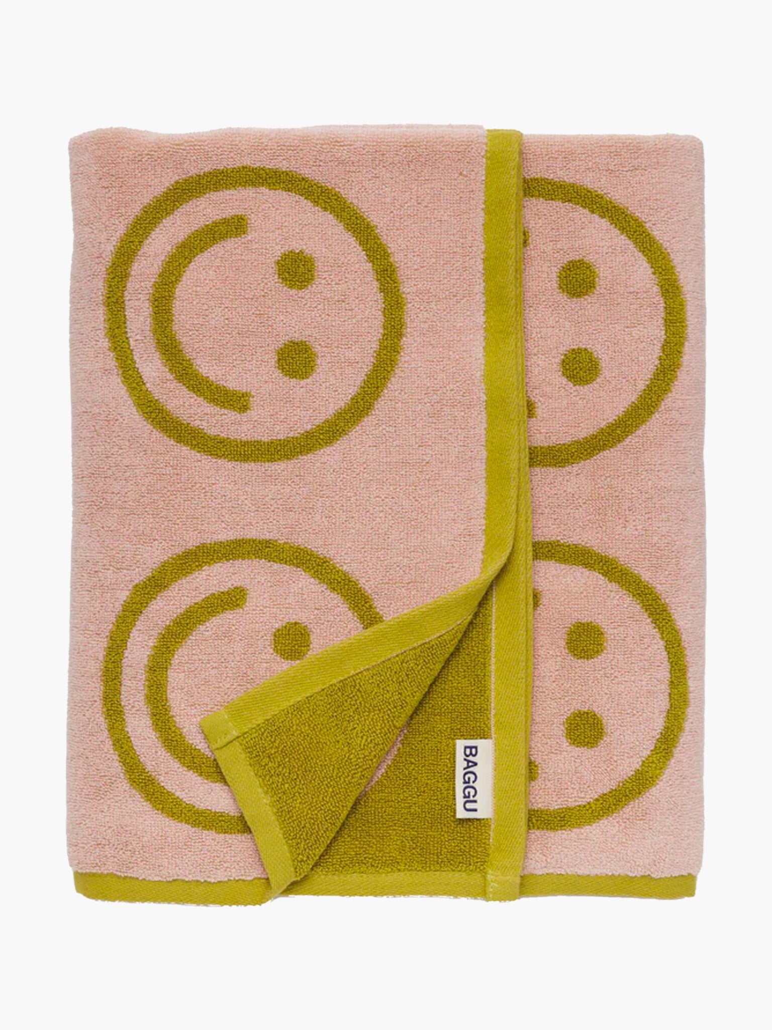 BAGGU Bath Towel Happy Ochre Hands