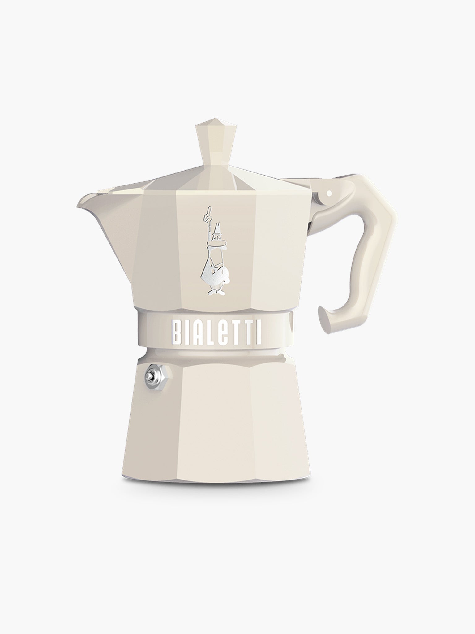 Bialetti Moka Coffee Pot (130ml) Cream (Limited Edition) – Hands
