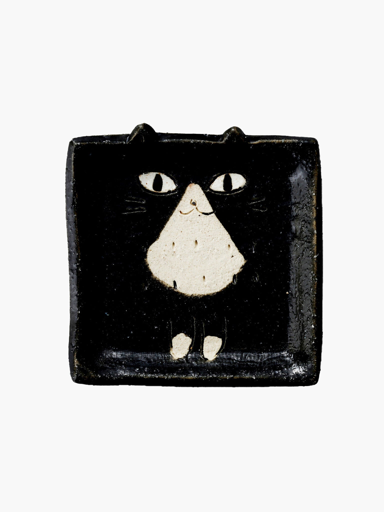 Black Cat Square Plate