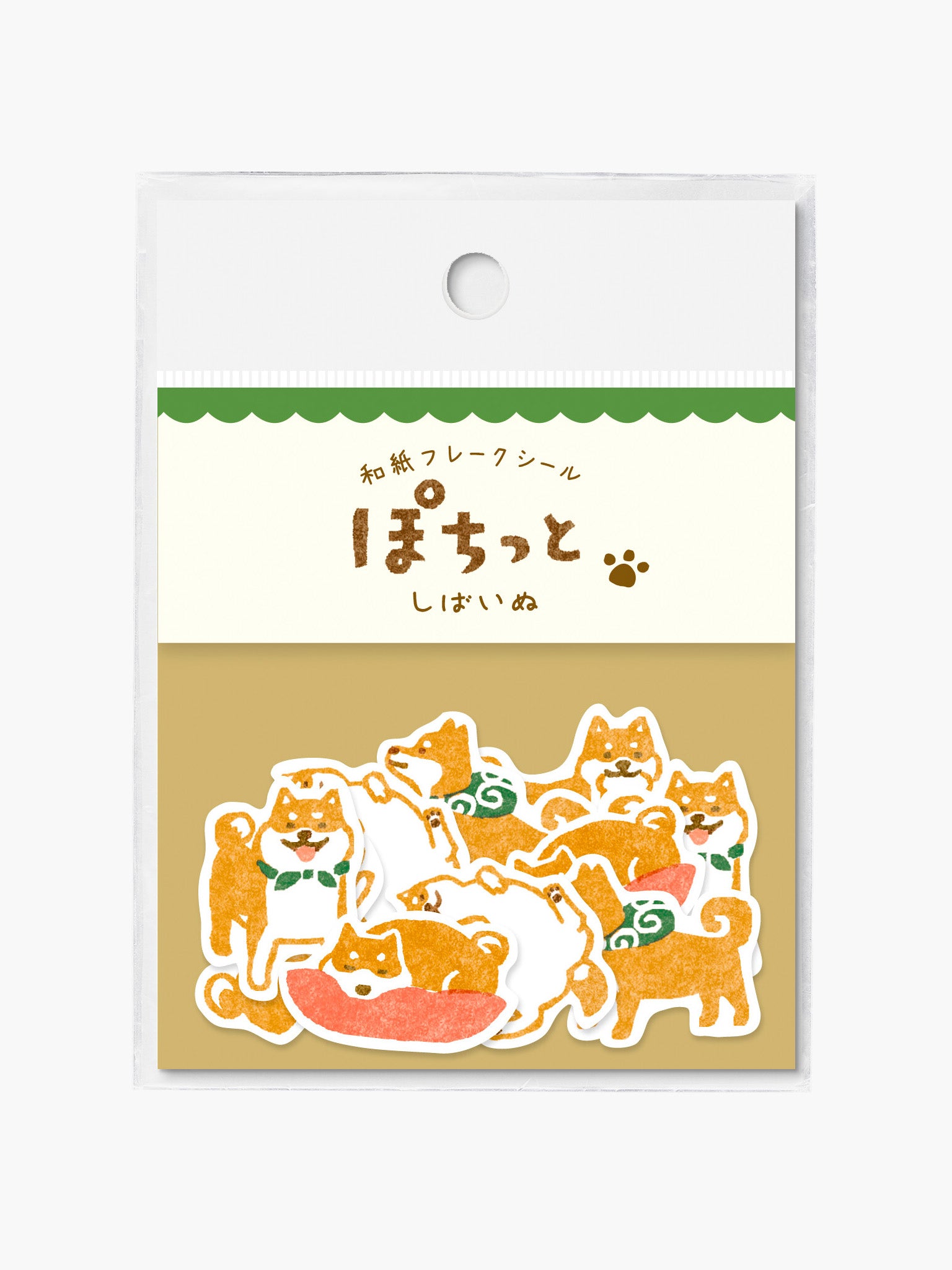 Washi Flake Stickers - Shiba Dog