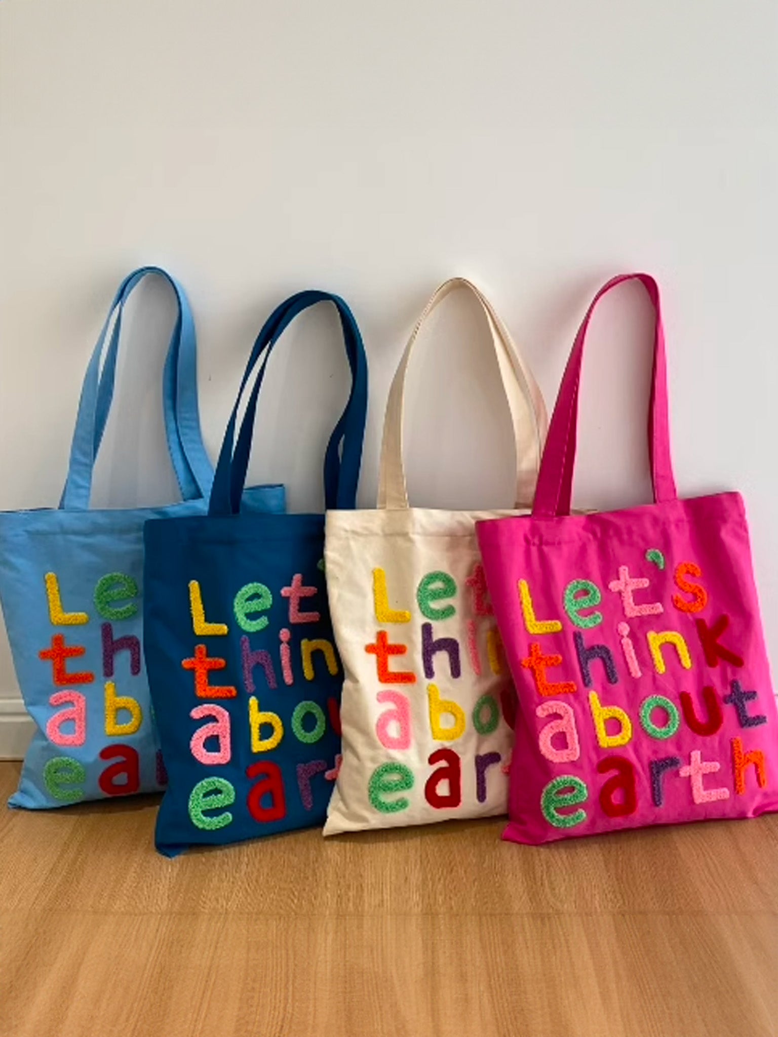 Let's Think About Earth Tote Bag (9 Colours)