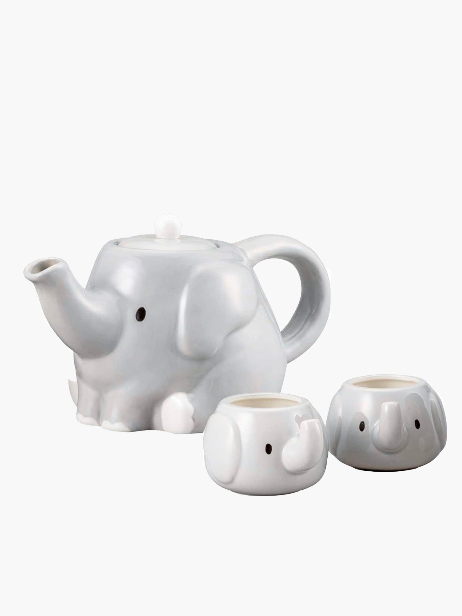 Black Elephant Ceramic Tea Pot Set Black Elephant Ceramic Tea Pot Set