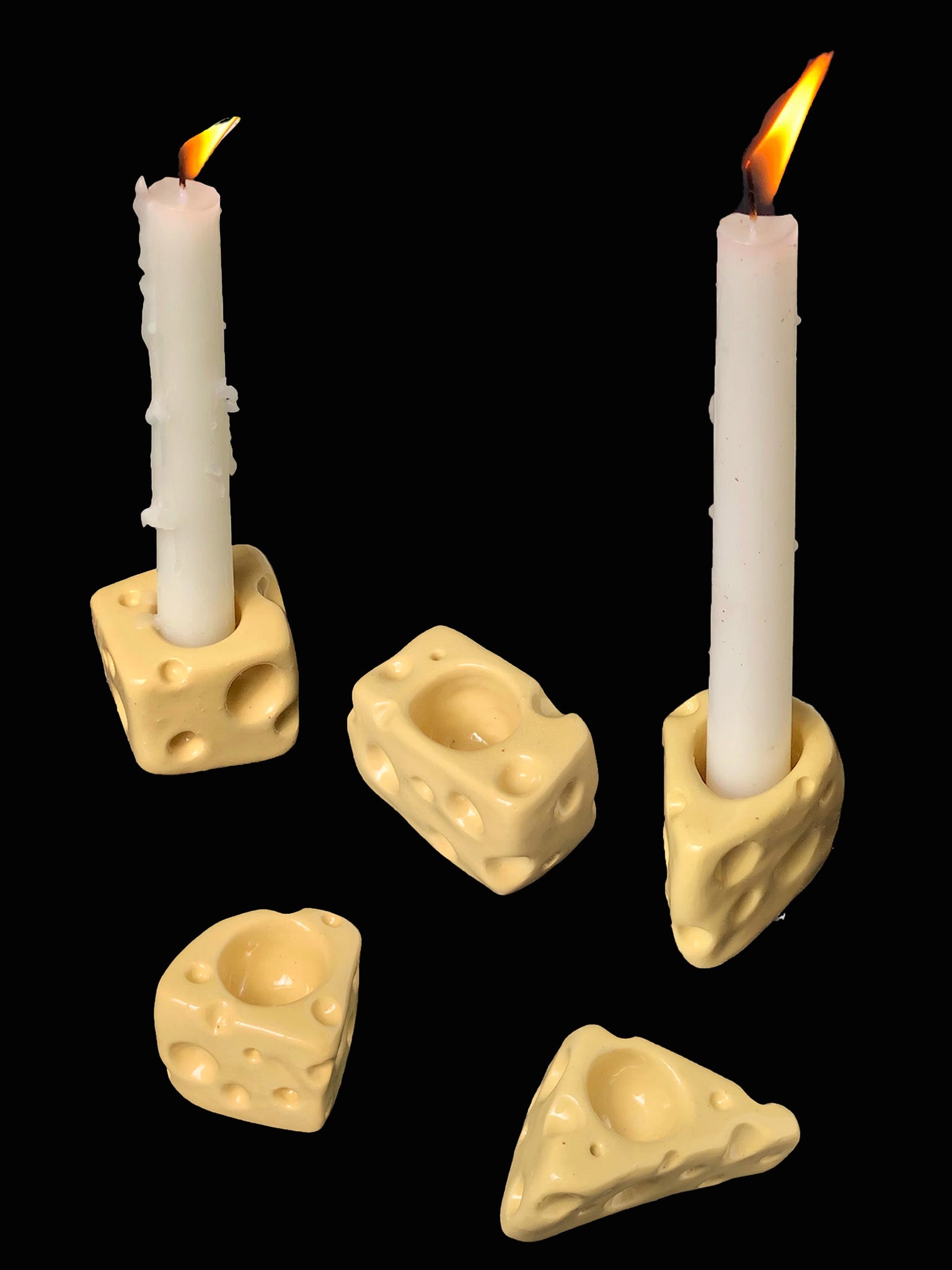 Cheese Ceramic Candle Holder (4 Styles)