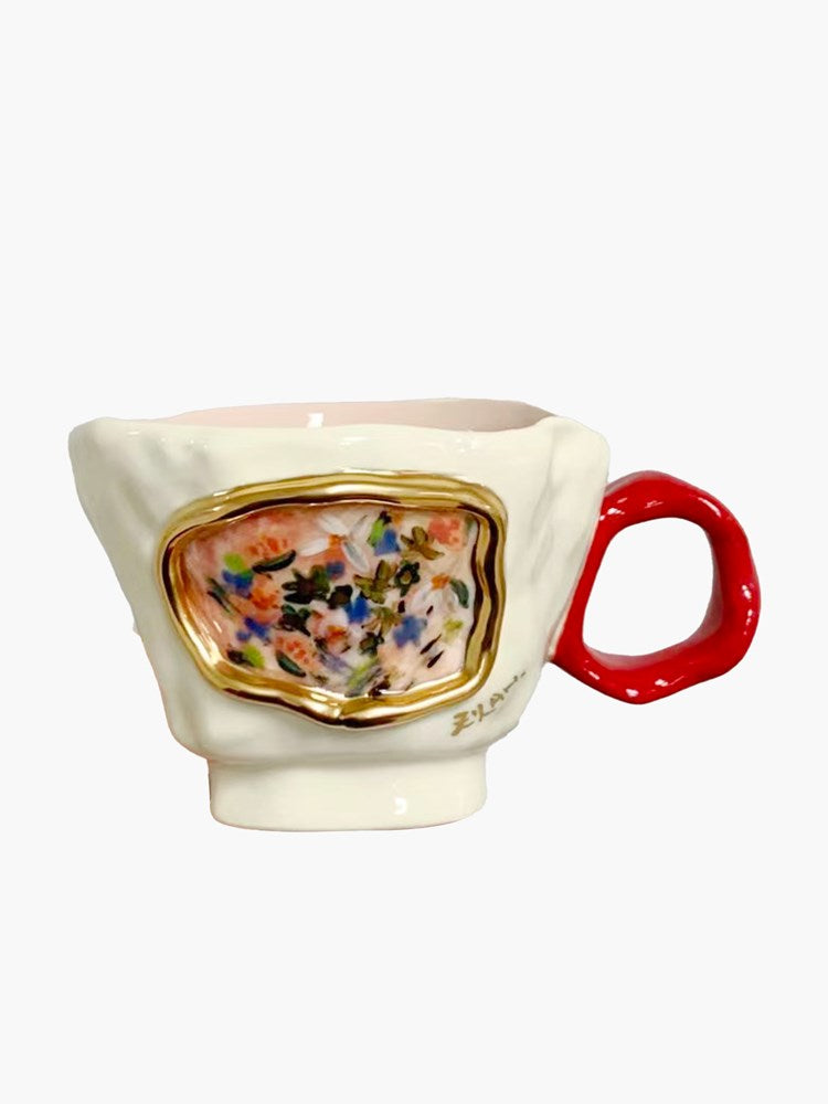 Zilan Mug #703 - Cream Floral Jumble