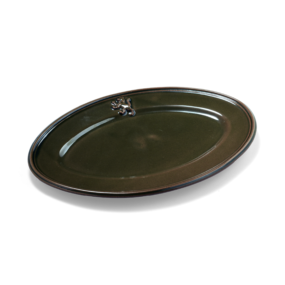 Malta 230 Oval Plate (23cm) - Olive