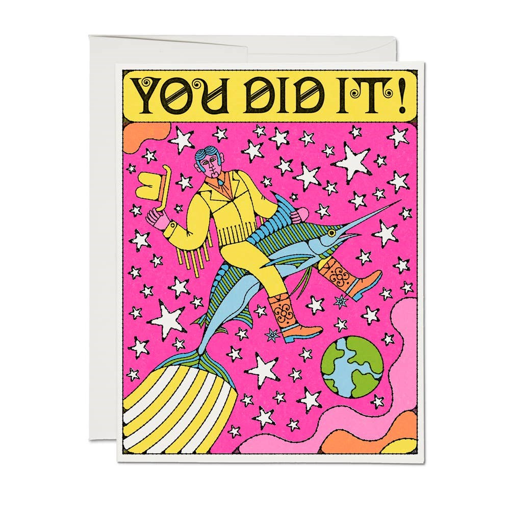 You Did It! Marlin Rodeo Card