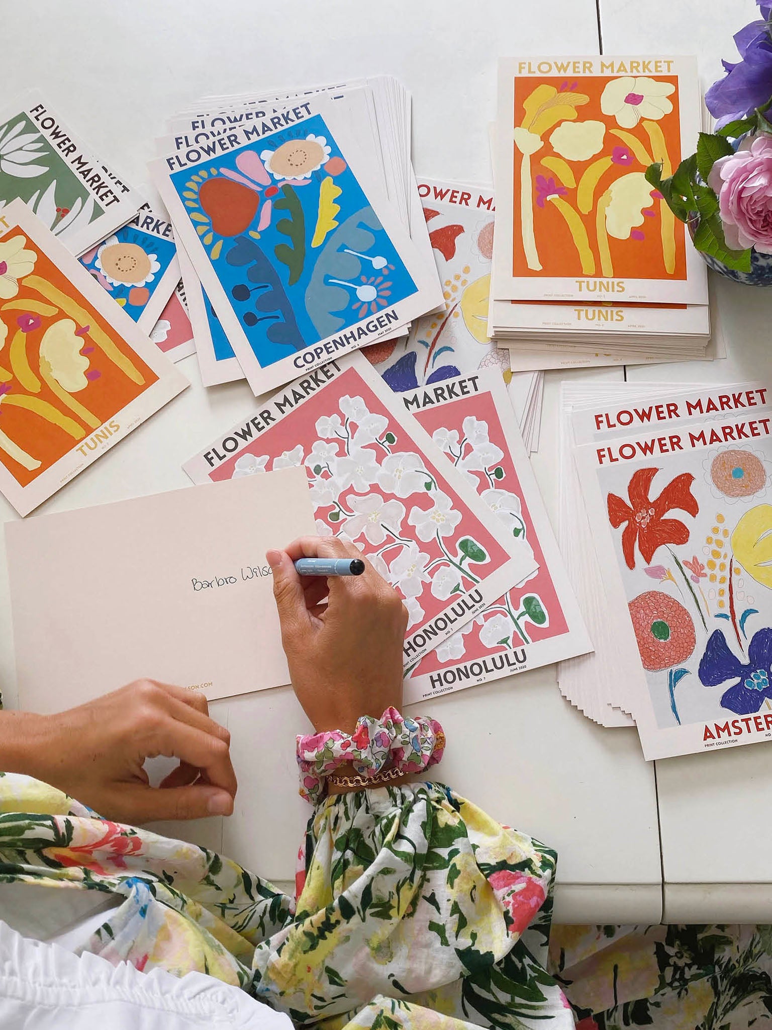 Flower Market A5 Prints by Astrid Wilson (10 Styles)