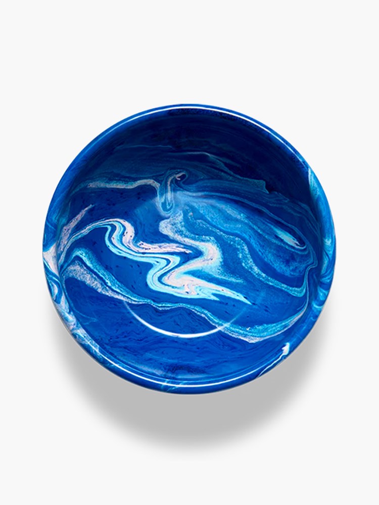 Marble Bowl Large (16cm) - Cobalt Blue