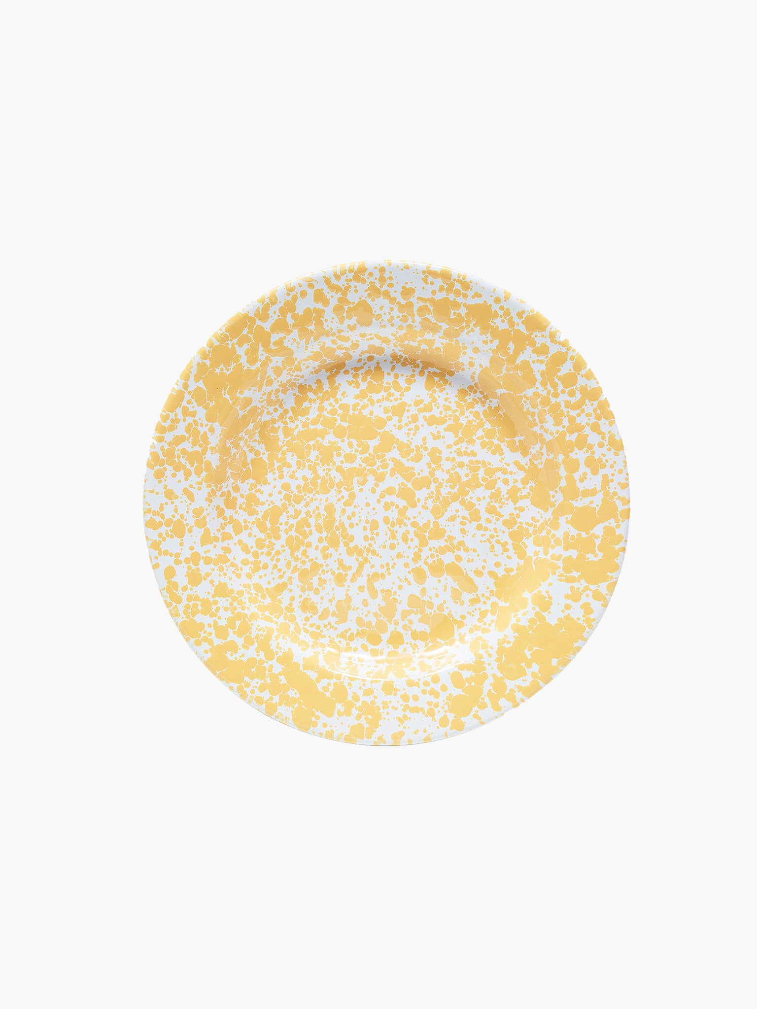 Splatter Flat Salad Plate (20cm) - Yellow