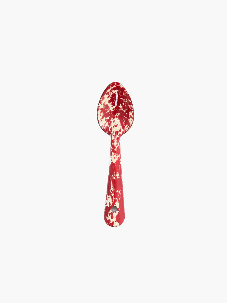 Splatter Small Spoon (15cm) - Burgundy & Cream