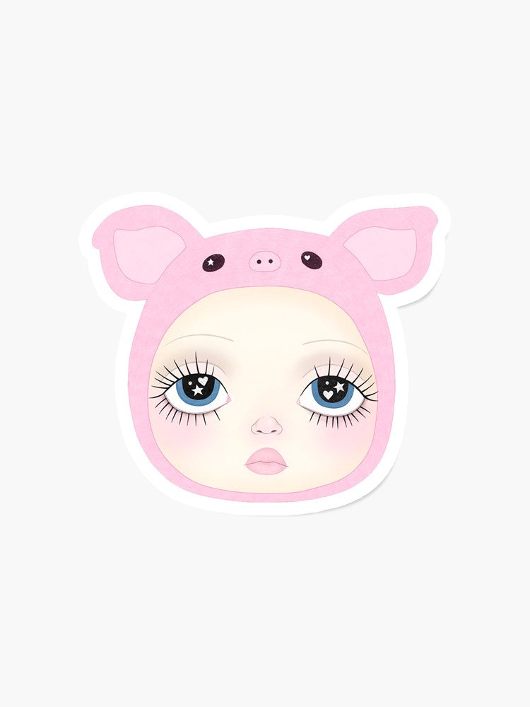 Pig Girl Sticker by GIZDRA
