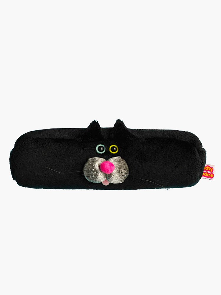 Whiskers Pencil Case - Black Cat
