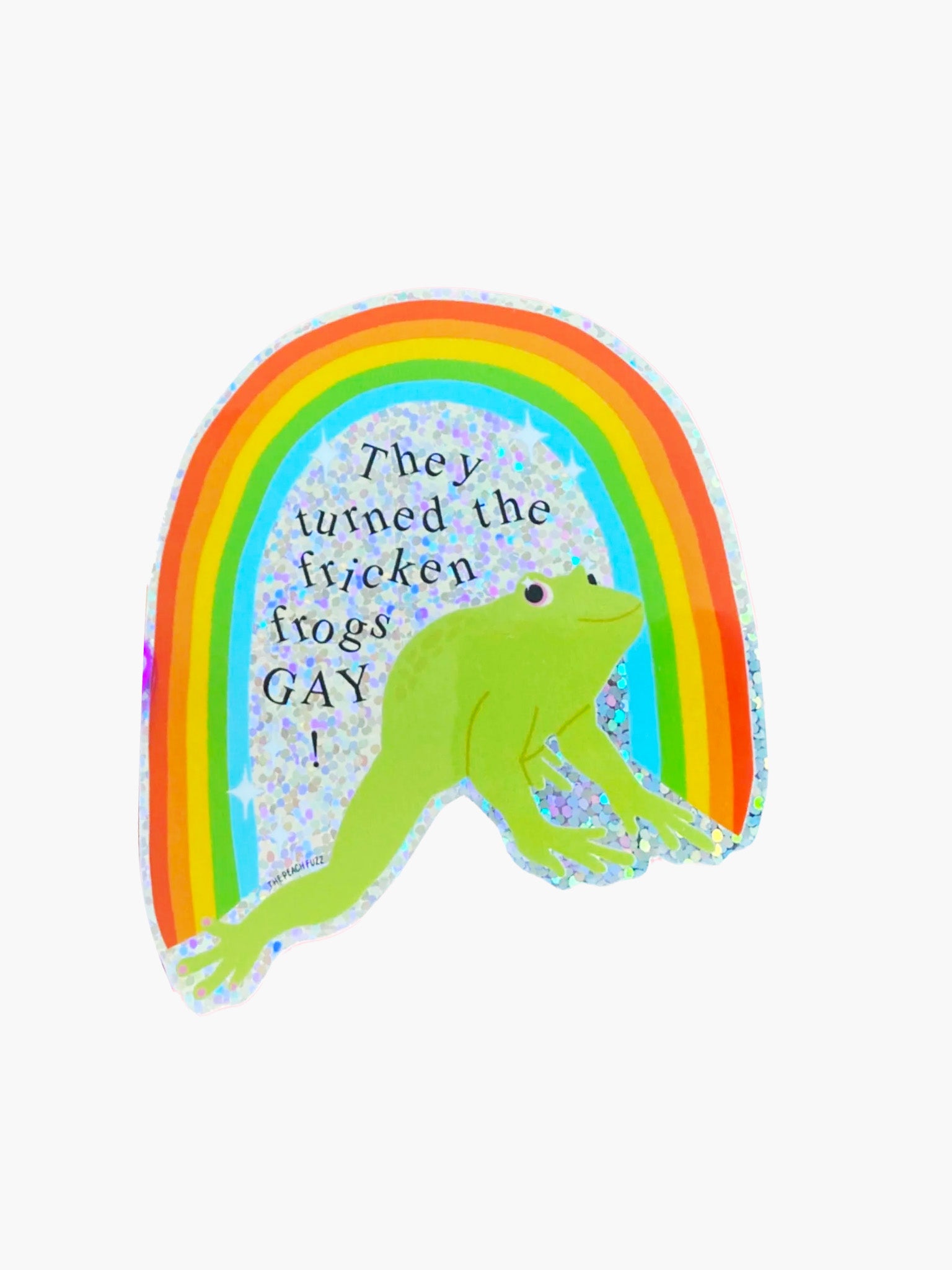 Turn The Frogs Gay Glitter Sticker
