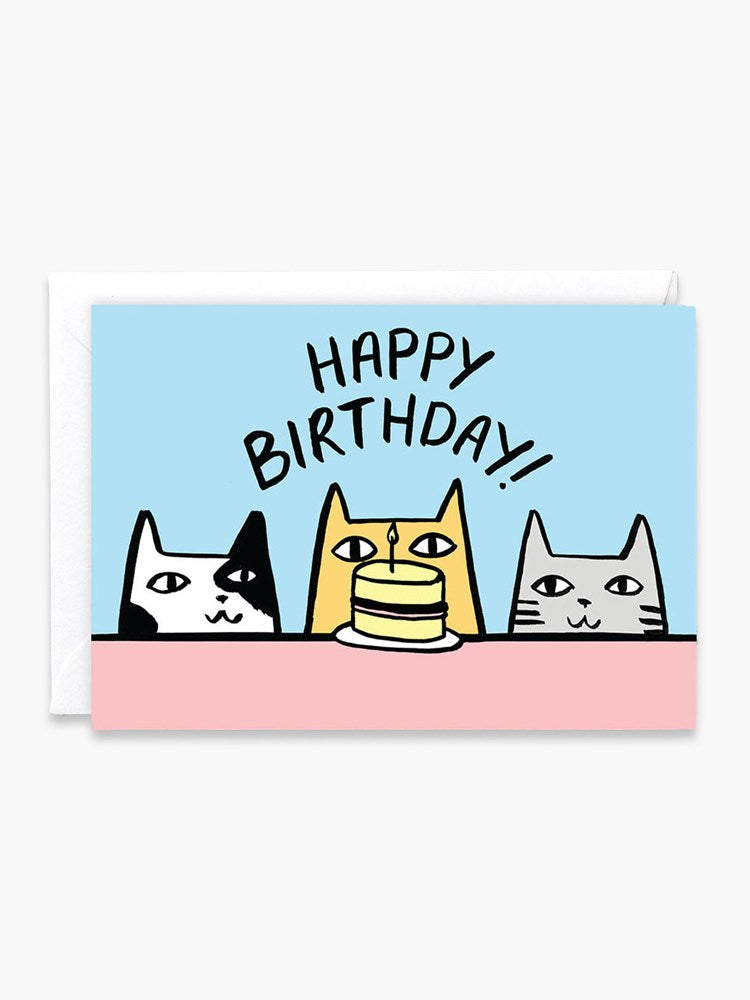 Happy Birthday Cats Card x Alice Bowsher