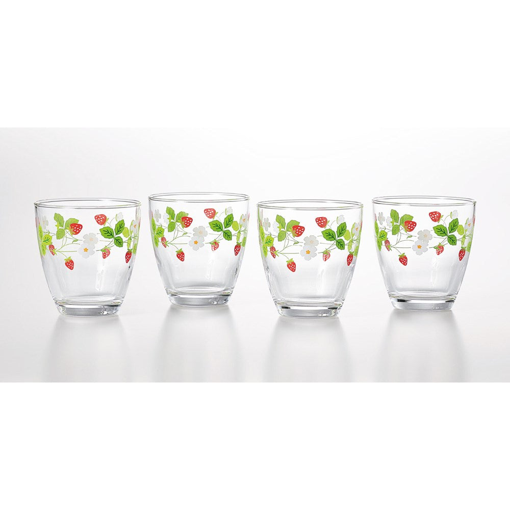 Strawberry Vine Tumblers (245ml) - Set of 4