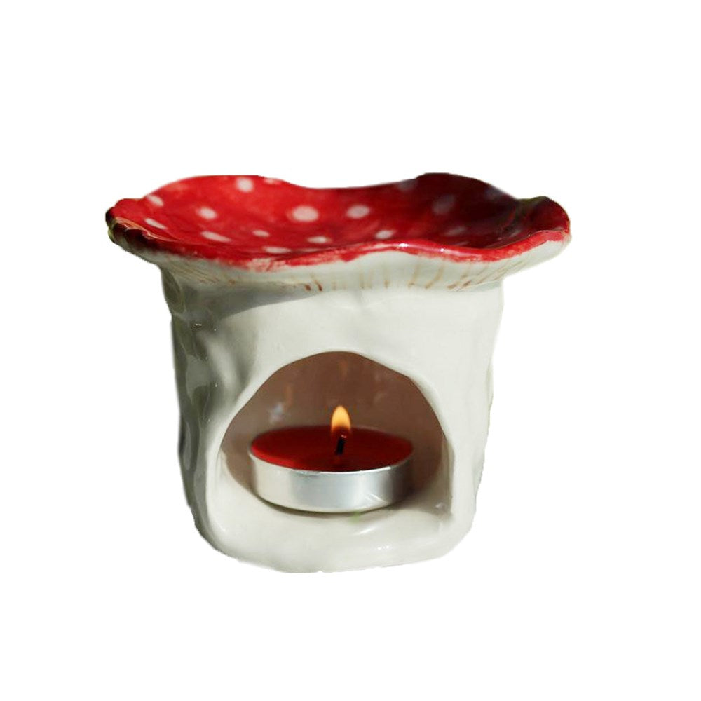 Ceramic Red Mushroom Burner