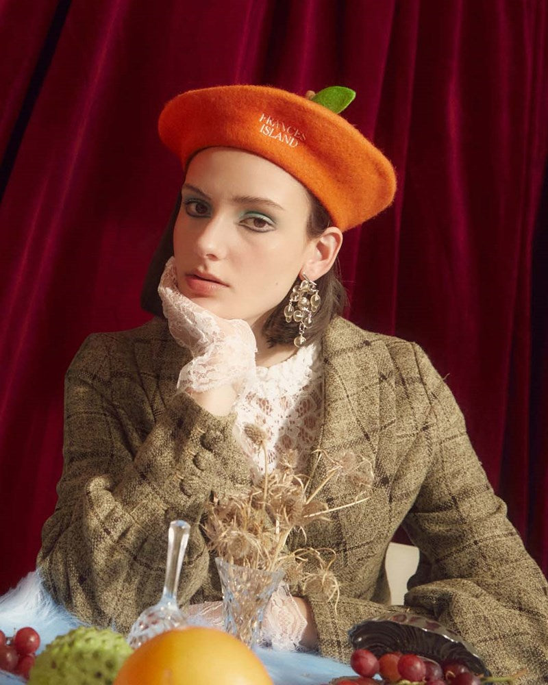 Orange Fruit Beret