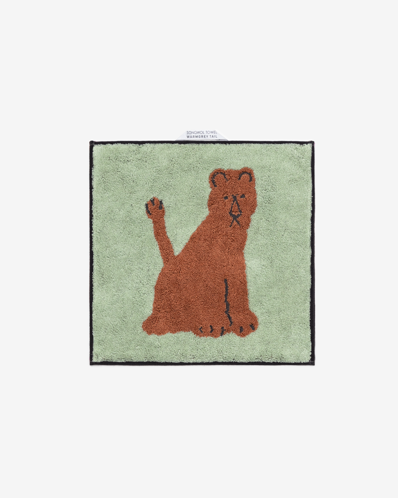 Lioness Hand Towel - Mint (34x34cm)