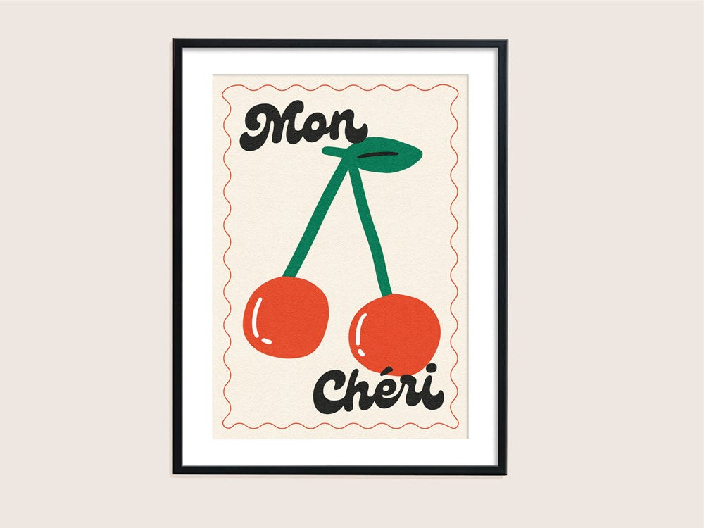 Mon Cheri Print - Red (A3)