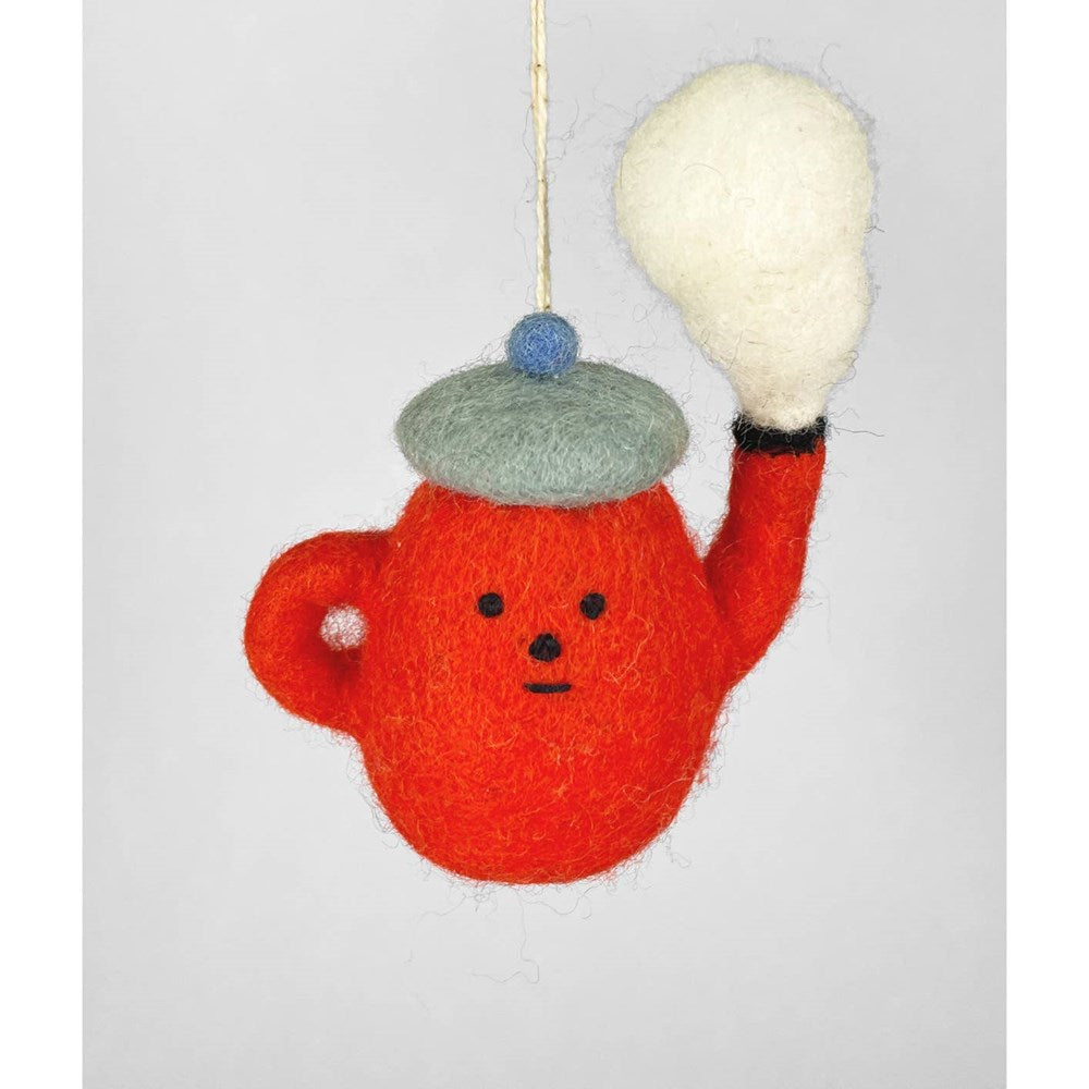 Handmade Felt Ornament - Teapot