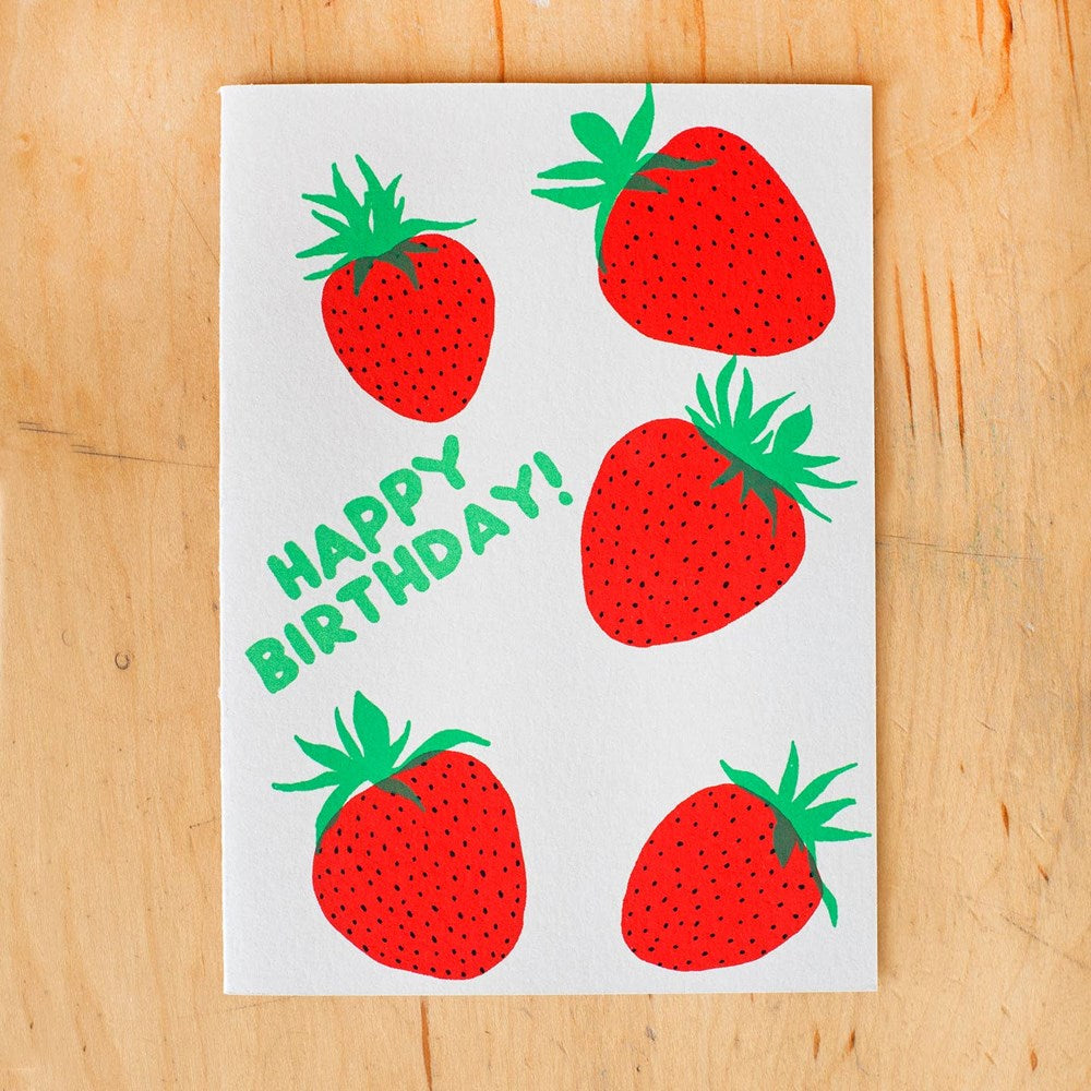 Happy Birthday Strawberries Card