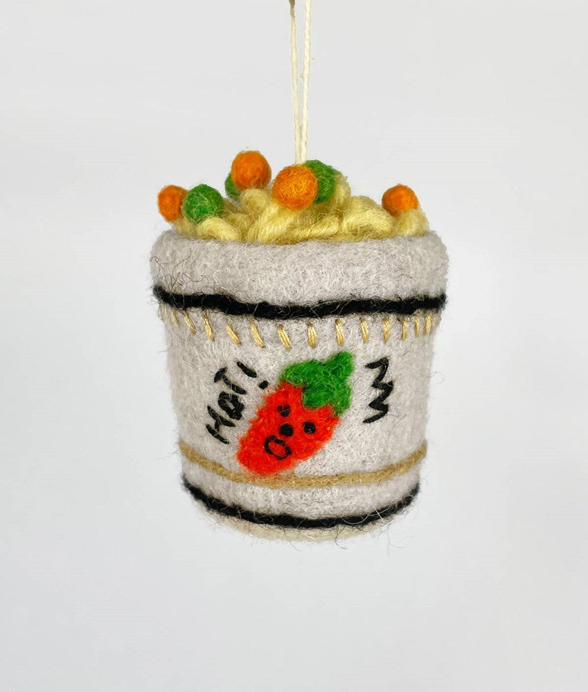 Handmade Felt Ornament - Noodles