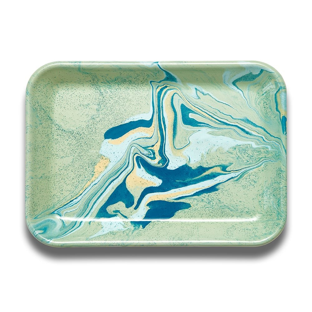 Small Rectangular Marble Tray (26cm) - Mint