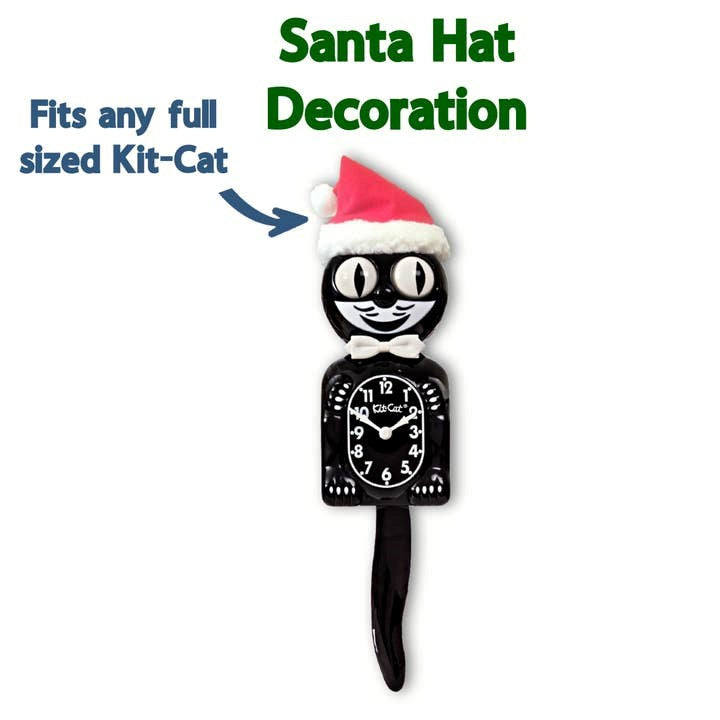 Kit Cat Klock - Santa Hat Decoration