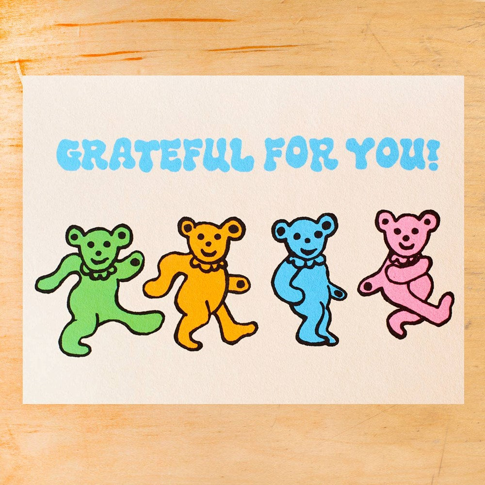 Grateful For You! Bears Card