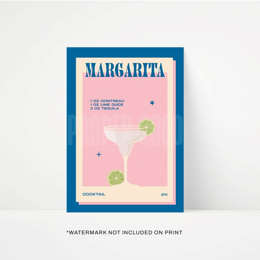 Margarita Print - Blue (A3)