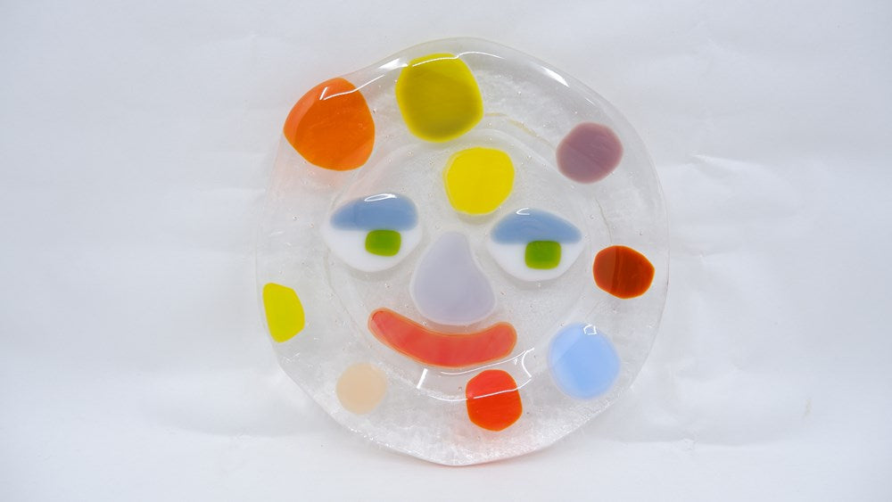 Big Dot Face Glass Plate (13cm)