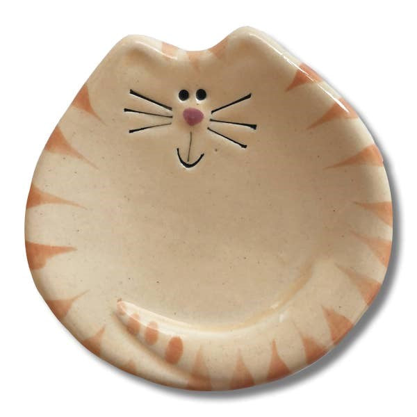 Ceramic Cat Dish - Ginger Tabby