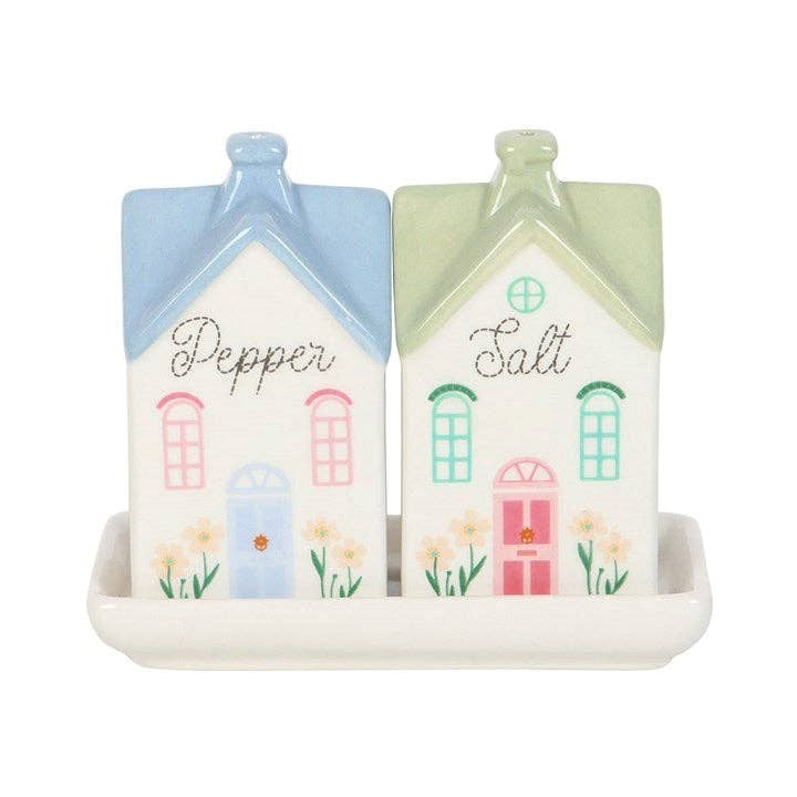 Pastel House Salt & Pepper Shaker Set