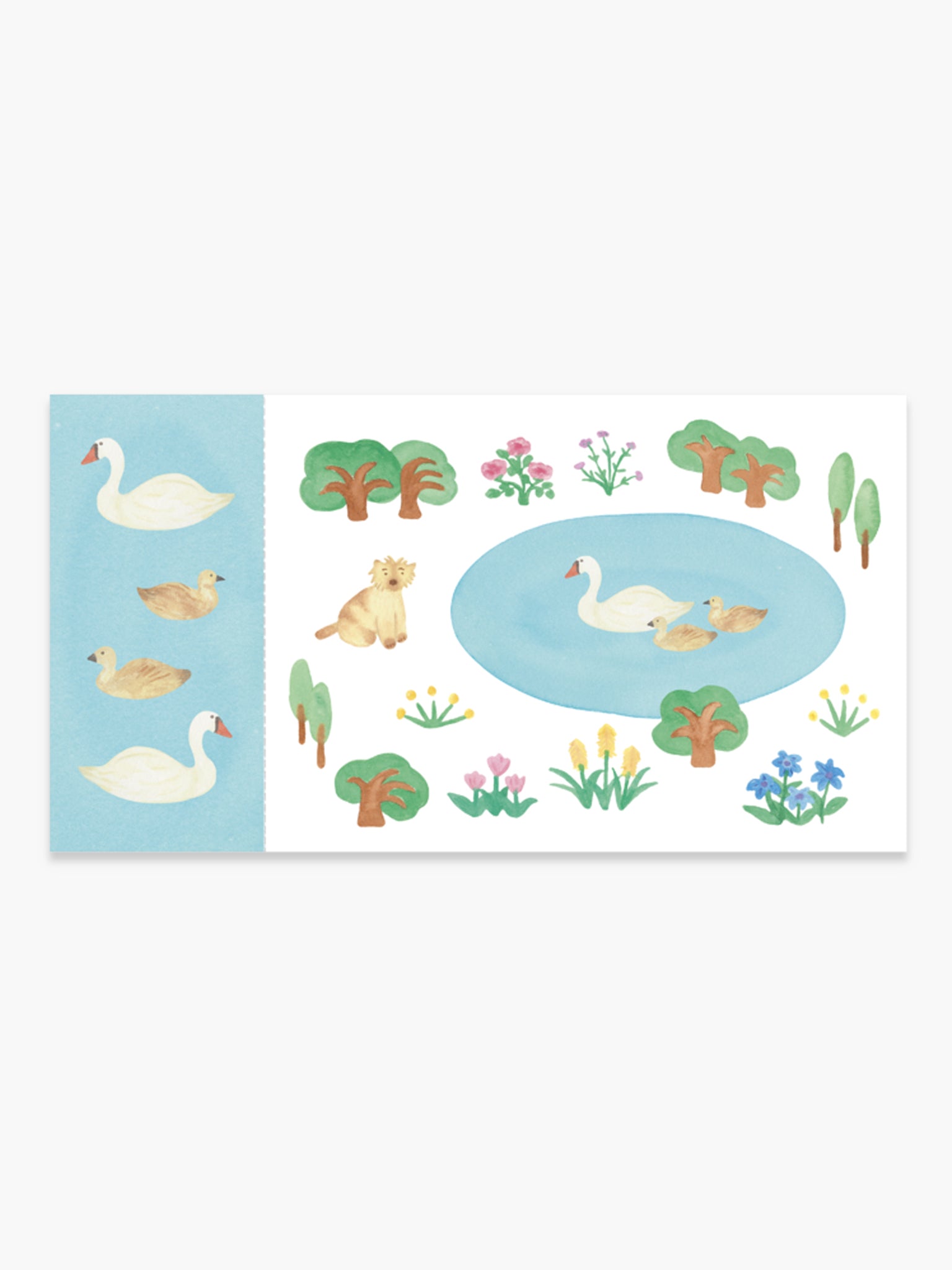 Lucy Meets the Swan Family Postcard & Bookmark by little room