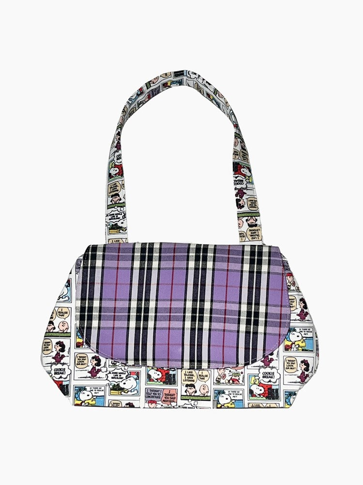 Peanuts Bag - Purple Plaid x HELLO SISI