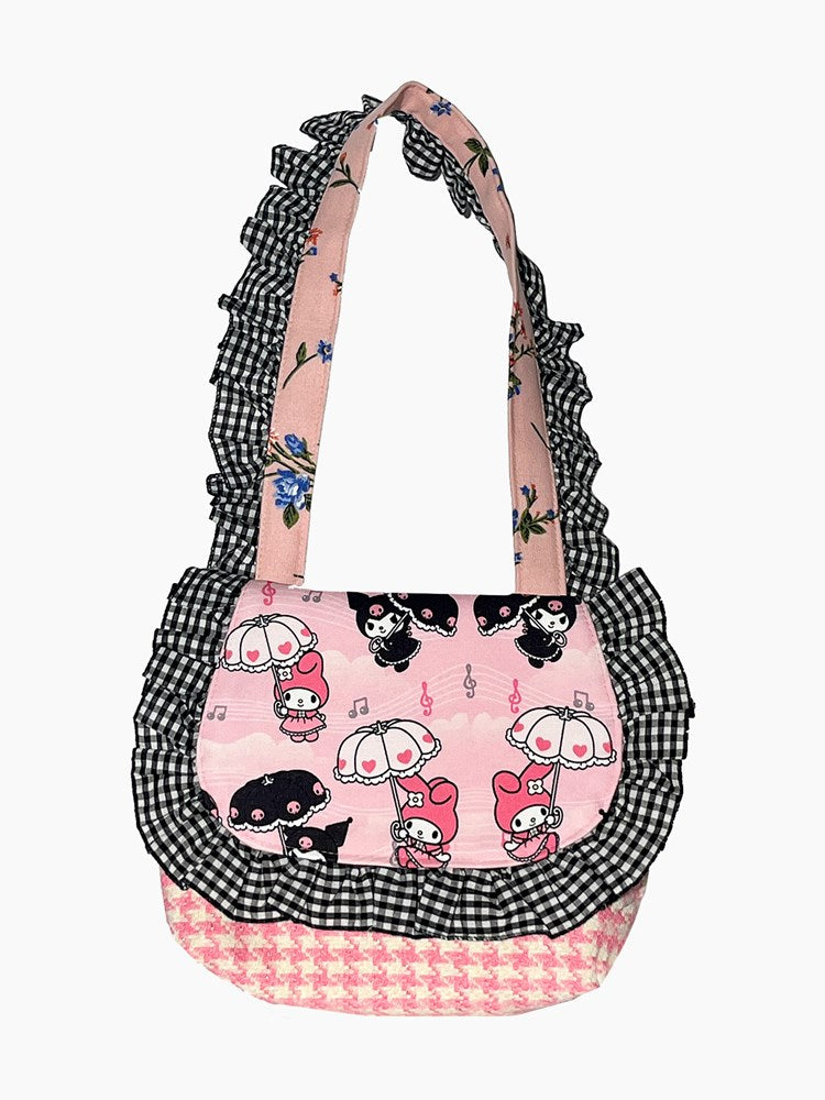 Sanrio Sisi Bag - Black Gingham x HELLO SISI