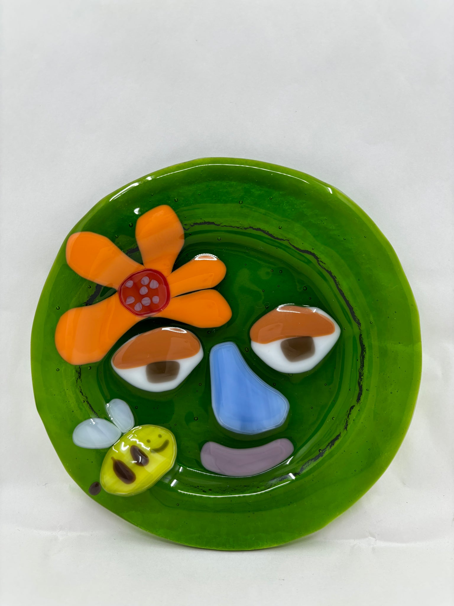 Busy Bee Glass Plate (16cm)