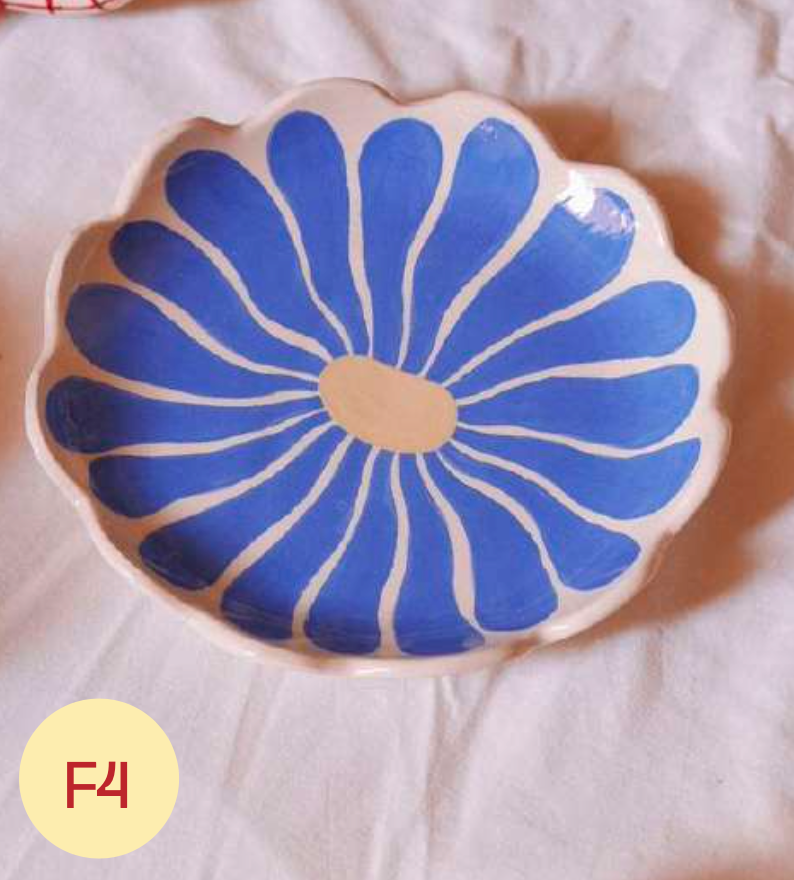 Blue Flower Plate - Large (20cm)