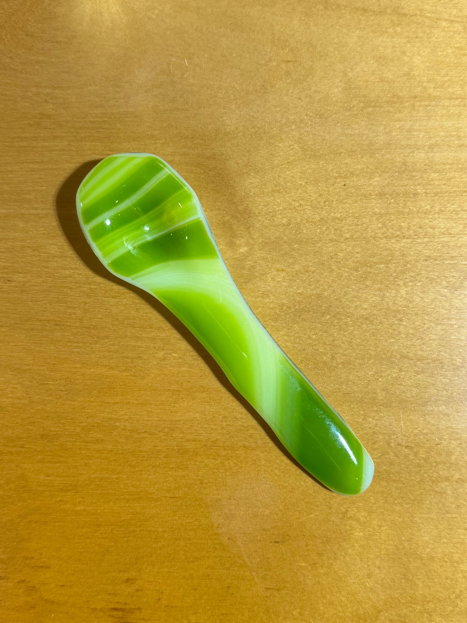 Green Marble Glass Spoon