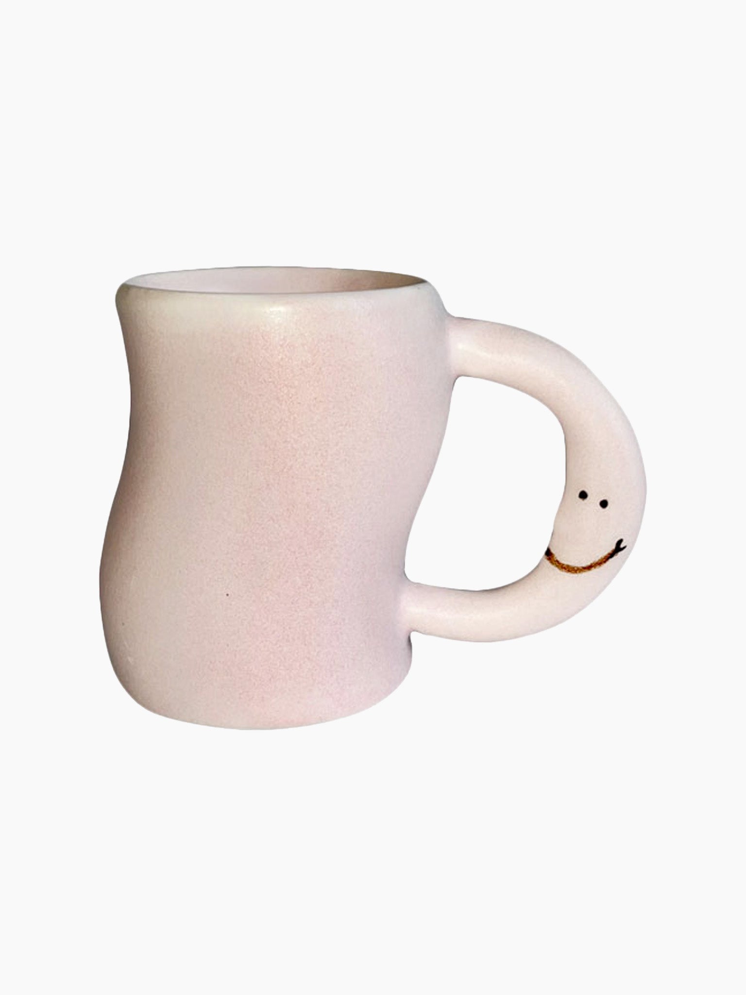 Wavy Smile Moon Mug (350ml) - Pink