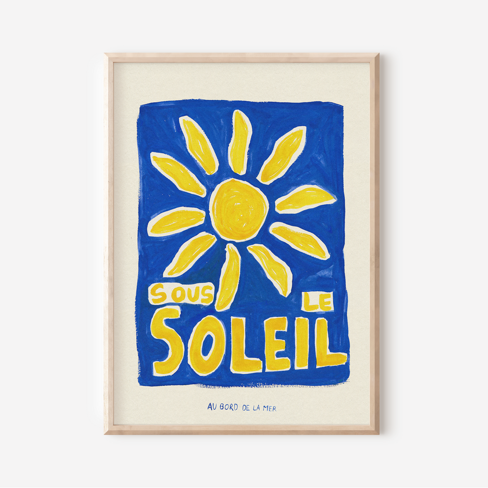 Sous Le Soleil - Hand Painted Print (A3)