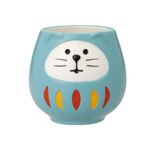 Lucky Cat Daruma Mug - Light Blue